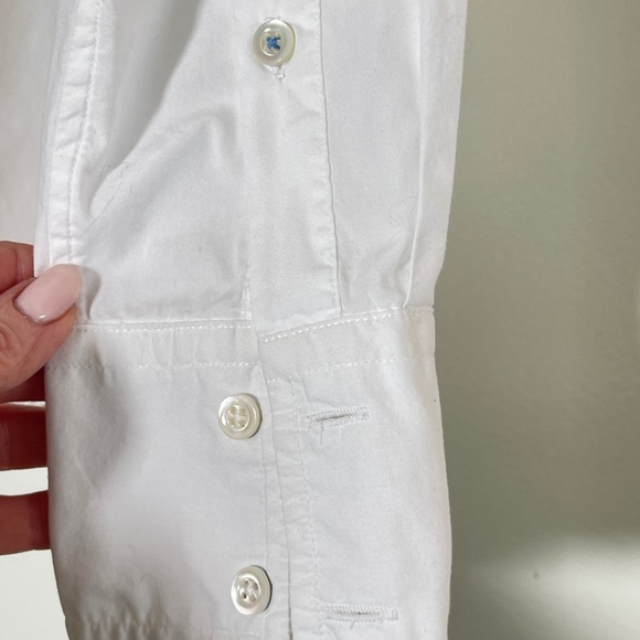 GAP Slim Fit White Button Front Shirt - Picture 8 of 11